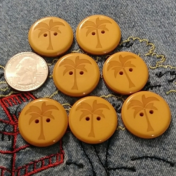 7 Vintage Coat Buttons Grey Iridescent Faux Abalone Acrylic Resin - Picture 7 of 9